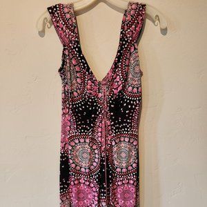 Pink & black cocktail dress